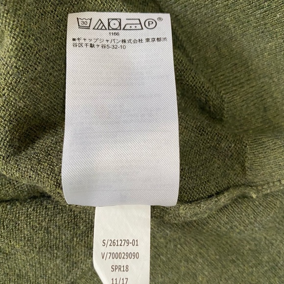 Banana Republic Green Lyocell Blend Button Long Sleeve Crew Neck Sweater- Sz-S - Picture 13 of 16